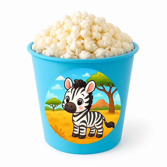 Balde de Pipoca Personalizado Infantil Zebra Baby - Imagem 2