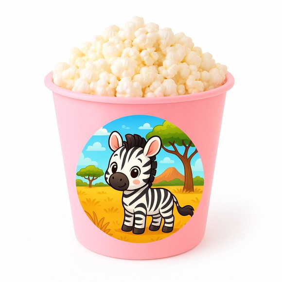Balde de Pipoca Personalizado Infantil Zebra Baby - Imagem 3