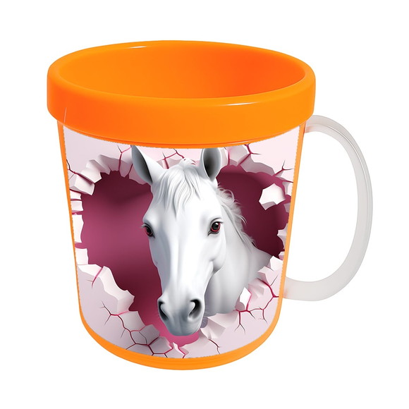 Caneca Acrílica Animais Fofos Fazenda Cavalo Apaixonado - Imagem 5