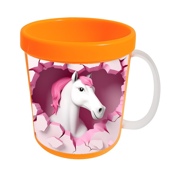 Caneca Acrílica Animais Fofos Fazenda Cavalo Encantador - Imagem 5