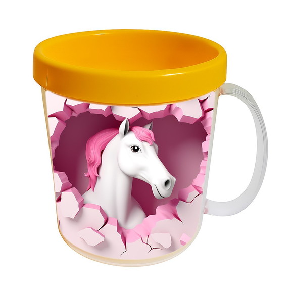 Caneca Acrílica Animais Fofos Fazenda Cavalo Encantador - Imagem 3