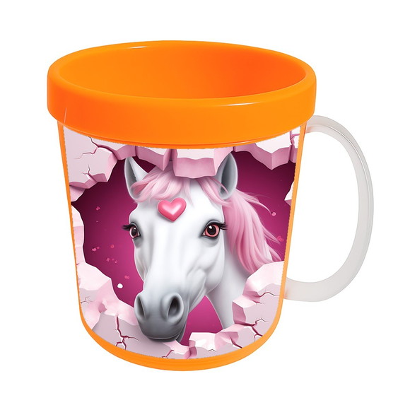 Caneca Acrílica Animais Fofos Fazenda Cavalo Fofo - Imagem 5