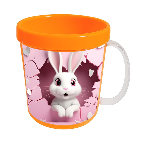 Caneca Acrílica Animais Fofos Fazenda Coelho Apaixonado - Imagem 5