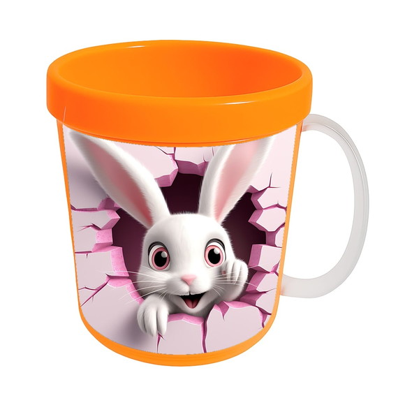 Caneca Acrílica Animais Fofos Fazenda Coelho Encantador - Imagem 5
