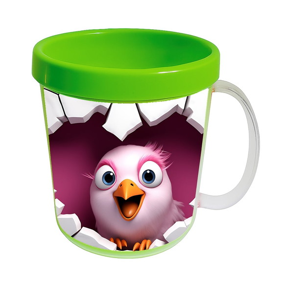 Caneca Acrílica Animais Fofos Fazenda Galinha Charmosa - Imagem 4