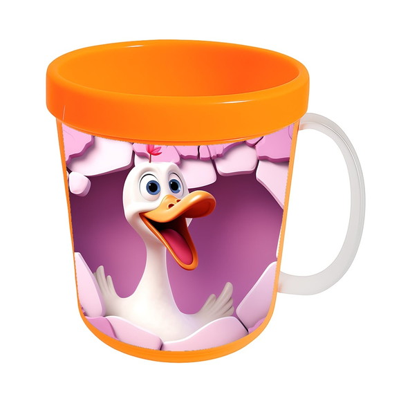 Caneca Acrílica Animais Fofos Fazenda Ganso Romântico - Imagem 5