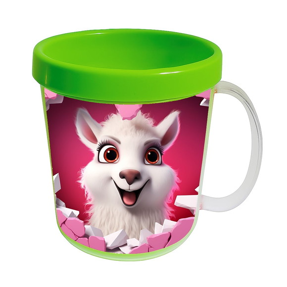 Caneca Acrílica Animais Fofos Fazenda Lhama Amorosa - Imagem 4