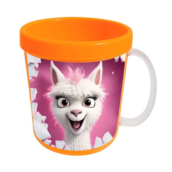 Caneca Acrílica Animais Fofos Fazenda Lhama Apaixonada - Imagem 5