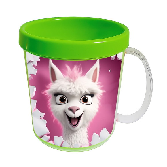 Caneca Acrílica Animais Fofos Fazenda Lhama Apaixonada - Imagem 4