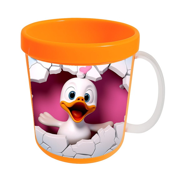 Caneca Acrílica Animais Fofos Fazenda Pato Romântico - Imagem 5