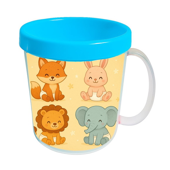 Caneca Acrílica Infantil Personalizada Animais Fofinhos Baby - Imagem 2