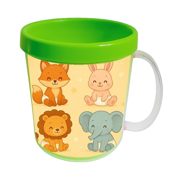 Caneca Acrílica Infantil Personalizada Animais Fofinhos Baby - Imagem 4