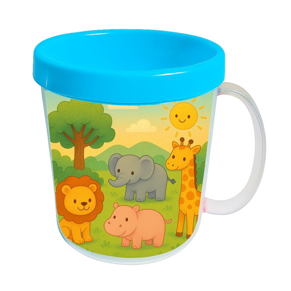 Caneca Acrílica Infantil Personalizada Animais Selvagens - Imagem 2