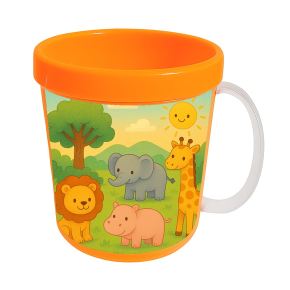 Caneca Acrílica Infantil Personalizada Animais Selvagens - Imagem 5