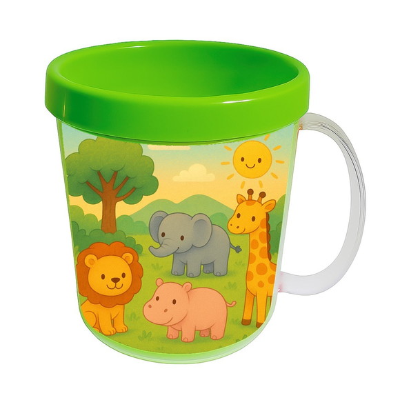 Caneca Acrílica Infantil Personalizada Animais Selvagens - Imagem 4