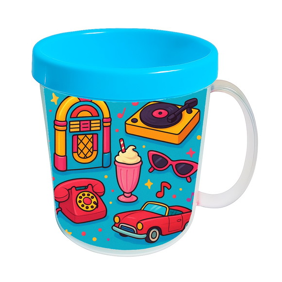 Caneca Acrílica Infantil Personalizada Anos 50 - Imagem 2