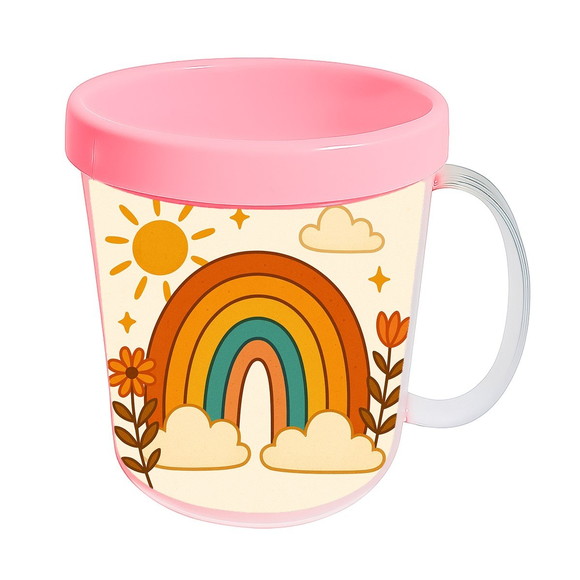 Caneca Acrílica Infantil Personalizada Arco-íris Boho - Imagem 3