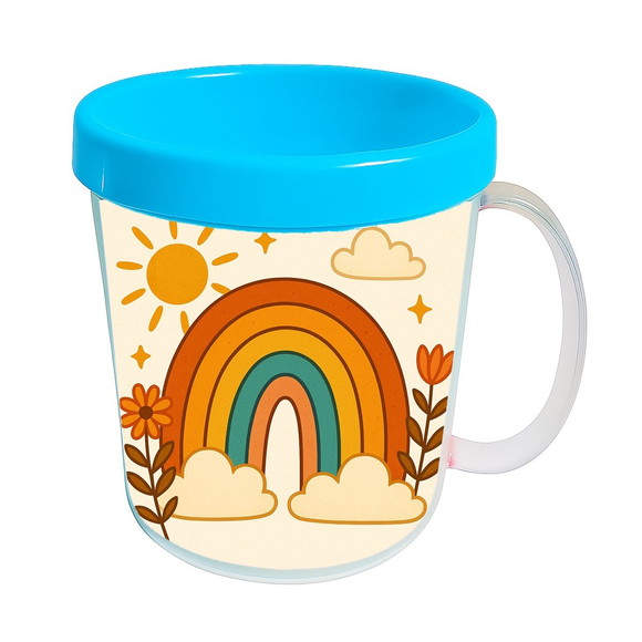 Caneca Acrílica Infantil Personalizada Arco-íris Boho - Imagem 2
