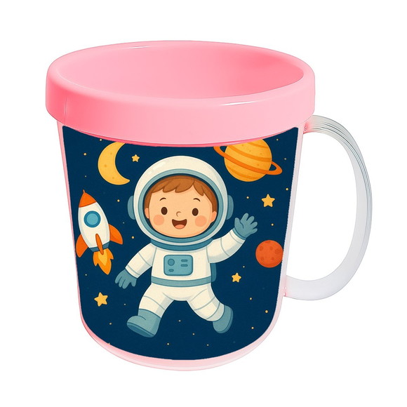 Caneca Acrílica Infantil Personalizada Astronauta - Imagem 3