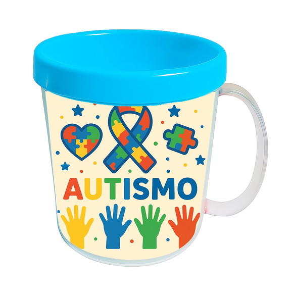 Caneca Acrílica Infantil Personalizada Autismo - Imagem 2