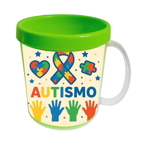 Caneca Acrílica Infantil Personalizada Autismo - Imagem 4