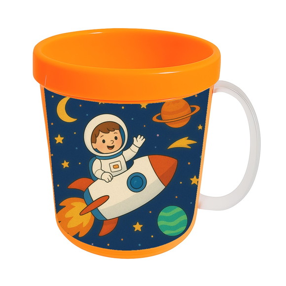 Caneca Acrílica Infantil Personalizada Aventura Espacial - Imagem 5