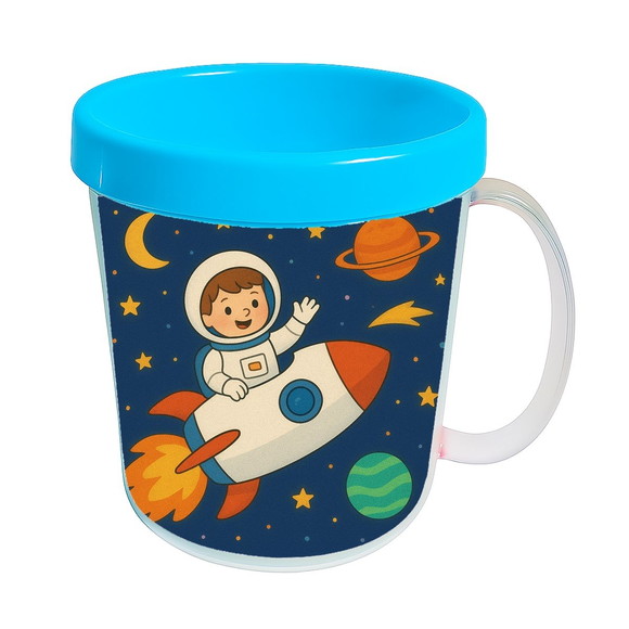 Caneca Acrílica Infantil Personalizada Aventura Espacial - Imagem 2