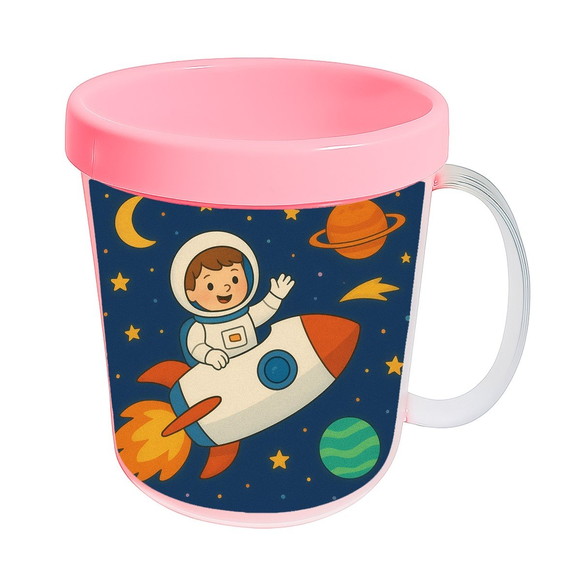 Caneca Acrílica Infantil Personalizada Aventura Espacial - Imagem 3