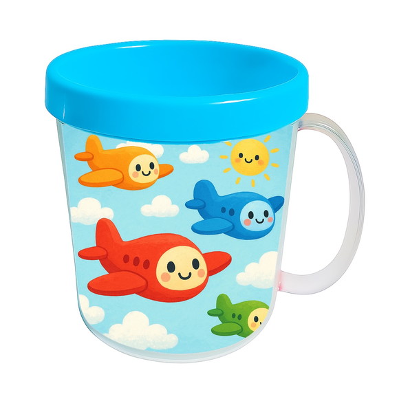 Caneca Acrílica Infantil Personalizada Aviões - Imagem 2