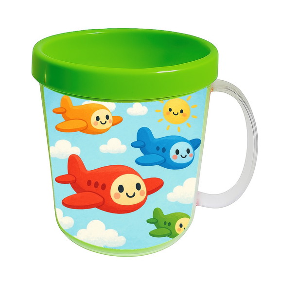 Caneca Acrílica Infantil Personalizada Aviões - Imagem 4