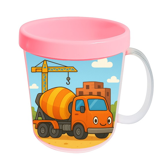 Caneca Acrílica Infantil Personalizada Betoneira - Imagem 3