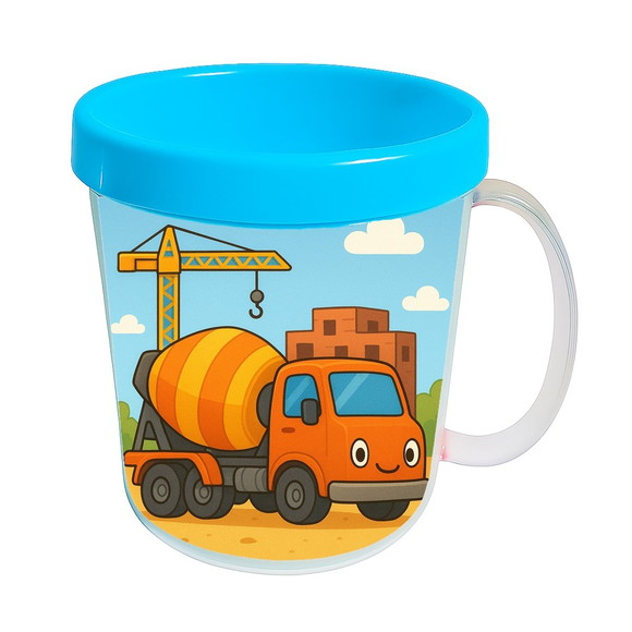 Caneca Acrílica Infantil Personalizada Betoneira - Imagem 2