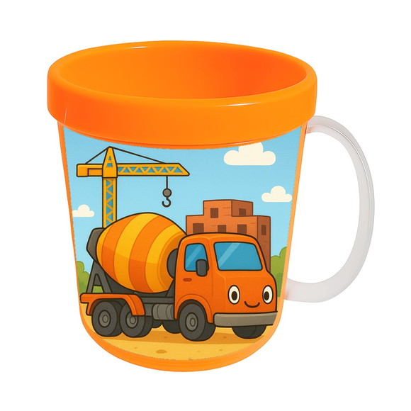 Caneca Acrílica Infantil Personalizada Betoneira - Imagem 5