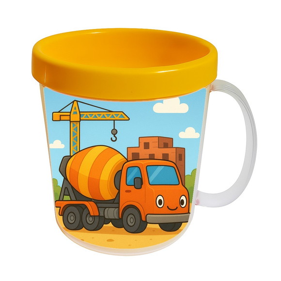Caneca Acrílica Infantil Personalizada Betoneira