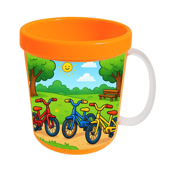 Caneca Acrílica Infantil Personalizada Bicicletas Coloridas - Imagem 5