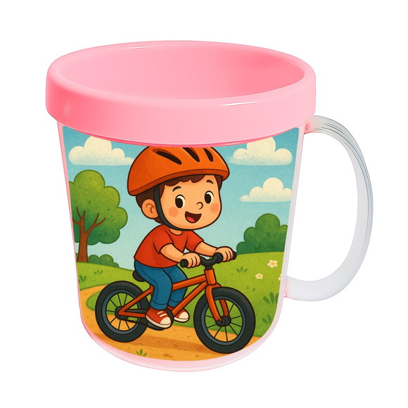 Caneca Acrílica Infantil Personalizada Bike Ciclista - Imagem 3