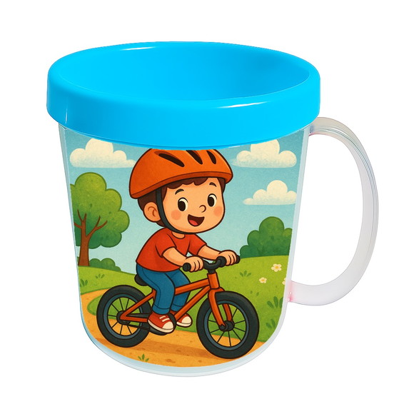 Caneca Acrílica Infantil Personalizada Bike Ciclista - Imagem 2