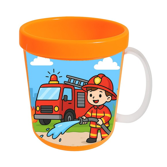 Caneca Acrílica Infantil Personalizada Bombeiros - Imagem 5
