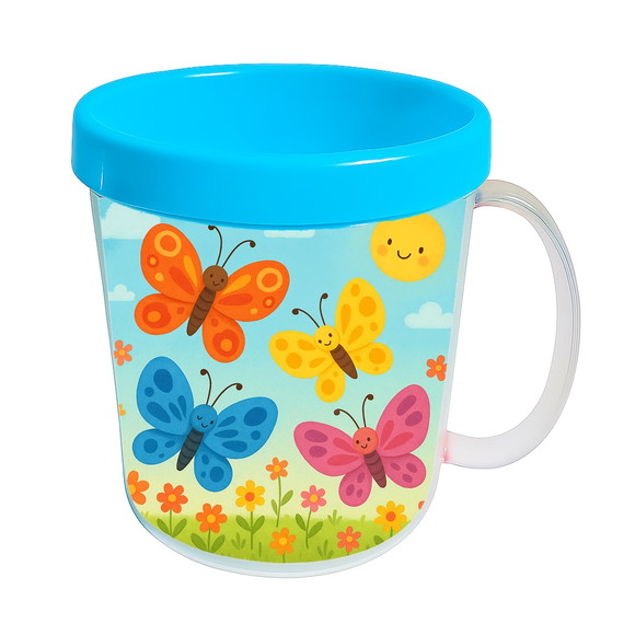 Caneca Acrílica Infantil Personalizada Borboletas - Imagem 2