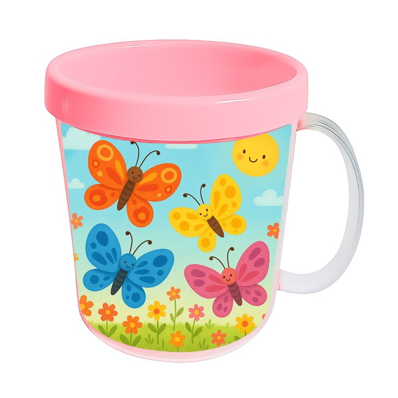 Caneca Acrílica Infantil Personalizada Borboletas - Imagem 3