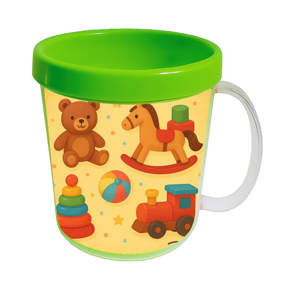Caneca Acrílica Infantil Personalizada Brinquedos Clássicos - Imagem 4