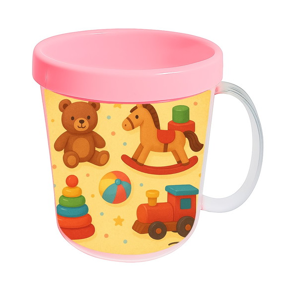 Caneca Acrílica Infantil Personalizada Brinquedos Clássicos - Imagem 3