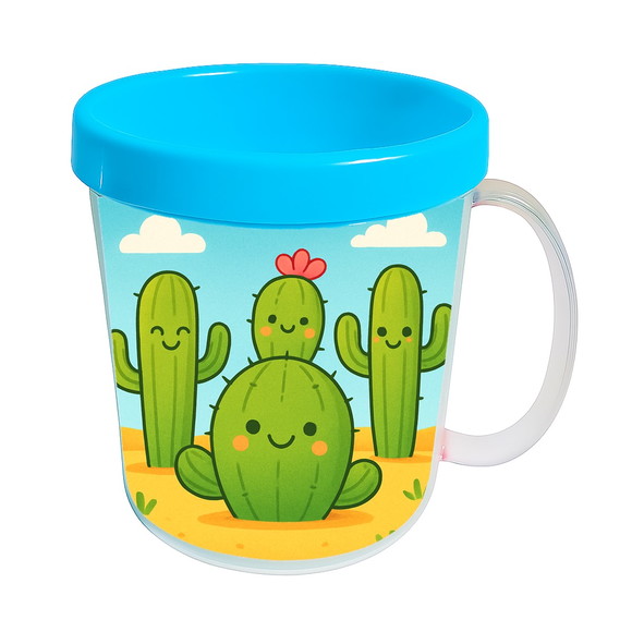 Caneca Acrílica Infantil Personalizada Cactos Fofos - Imagem 2