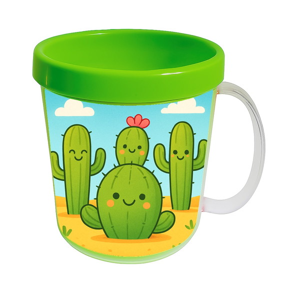 Caneca Acrílica Infantil Personalizada Cactos Fofos - Imagem 4