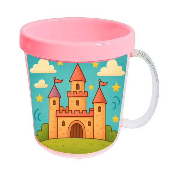 Caneca Acrílica Infantil Personalizada Castelo Encantado - Imagem 3