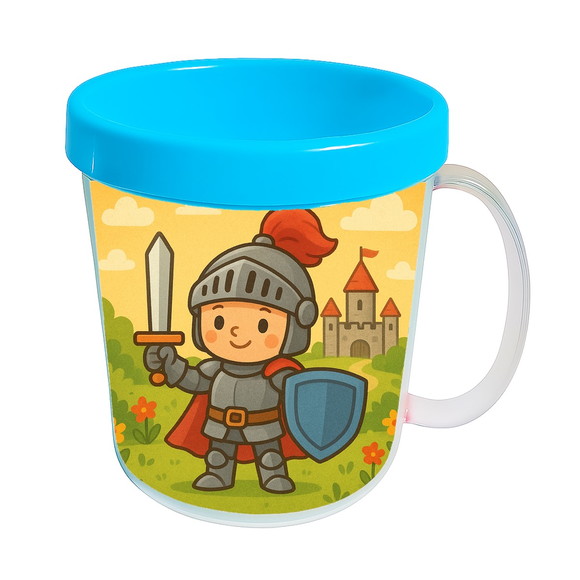 Caneca Acrílica Infantil Personalizada Cavaleiro Medieval - Imagem 2