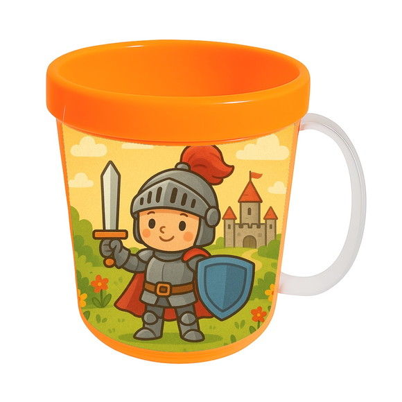 Caneca Acrílica Infantil Personalizada Cavaleiro Medieval - Imagem 5