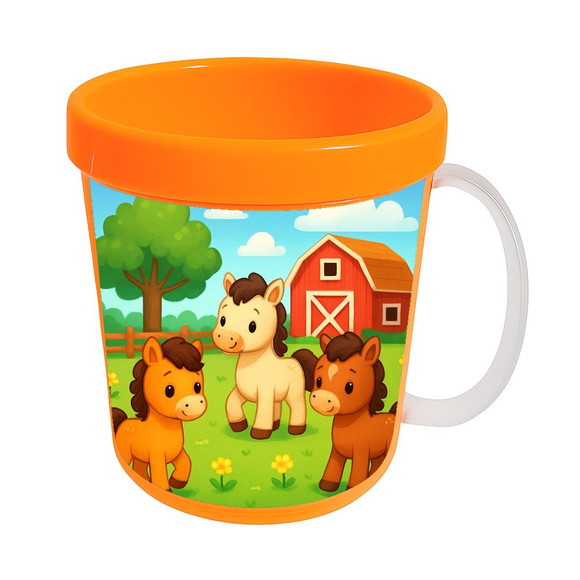 Caneca Acrílica Infantil Personalizada Cavalinhos - Imagem 5