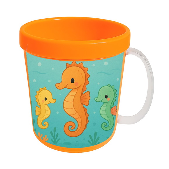 Caneca Acrílica Infantil Personalizada Cavalos Marinhos - Imagem 5