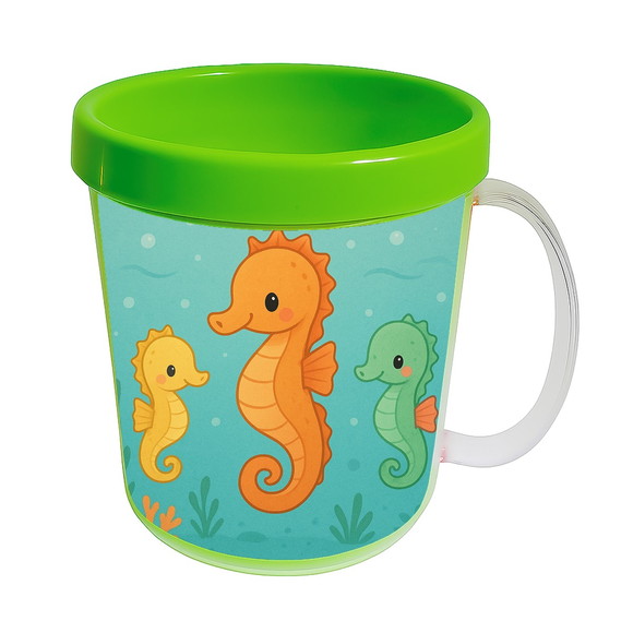 Caneca Acrílica Infantil Personalizada Cavalos Marinhos - Imagem 4
